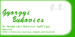 gyorgyi bukovics business card